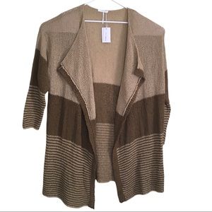 Stitchdrop Striped Knit Cardigan XL NWT